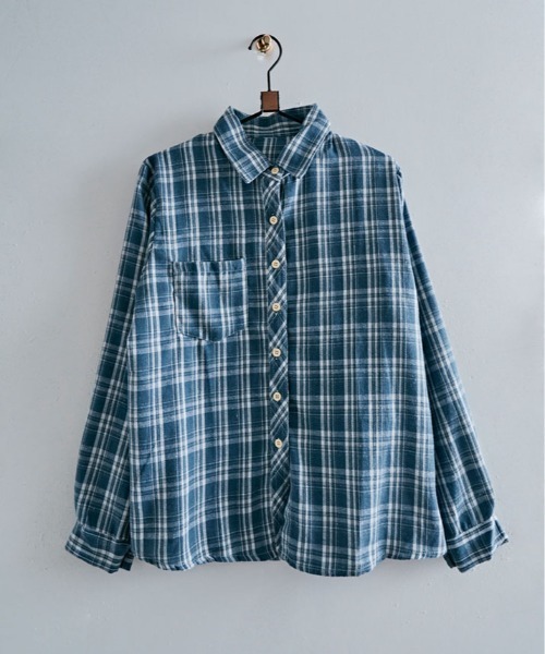 ブラウス シャツ ガーゼ チェック ネルシャツ レディース : ZOZOTOWN