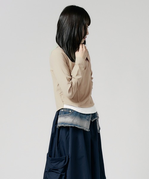 Chick tシャツ Tight Silhouette Half Zip Tos / タイトシルエット