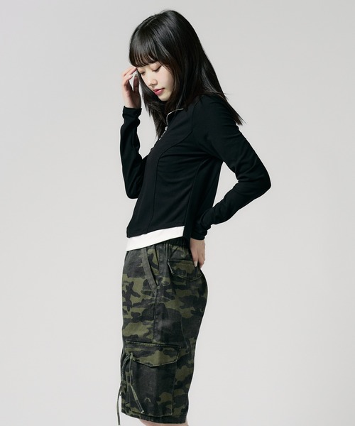 Chick tシャツ Tight Silhouette Half Zip Tos / タイトシルエット
