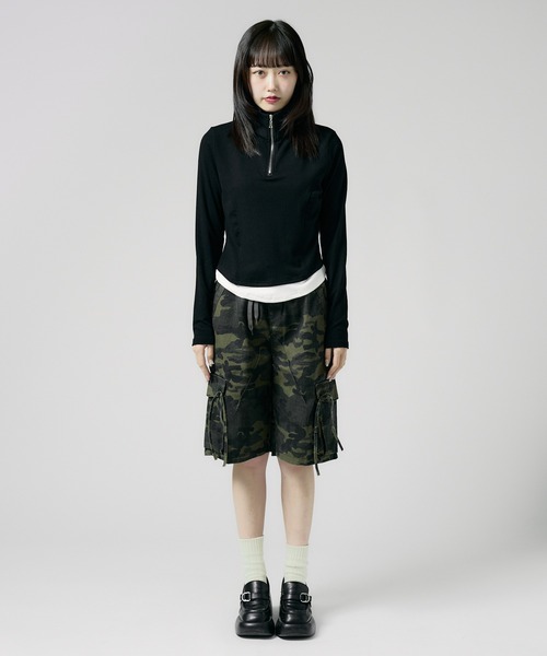 Chick tシャツ Tight Silhouette Half Zip Tos / タイトシルエット