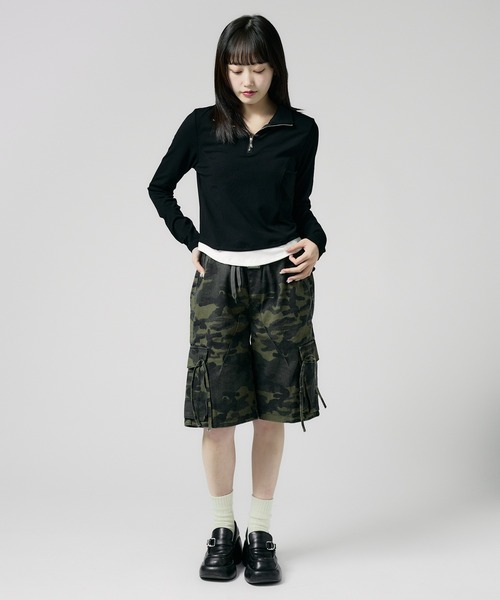 Chick tシャツ Tight Silhouette Half Zip Tos / タイトシルエット