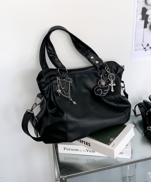 美品◎クレージュ A4可 2way 斜めがけ ビジネスバッグ ショルダー付き 黒 ショルダーバッグ 斜めがけバッグ 軽量 a4 レディース 2way ワン