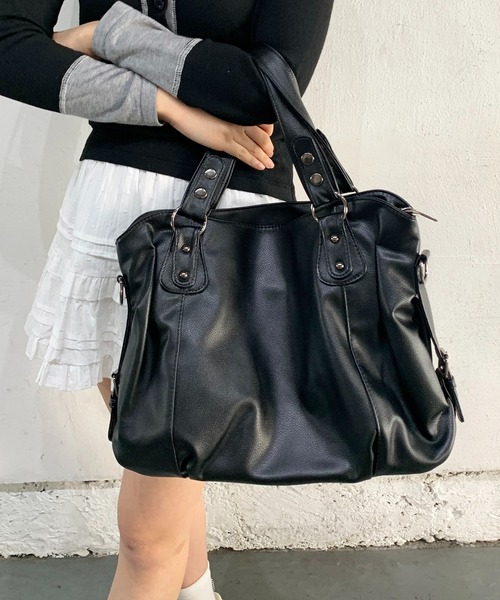 lilful ショルダーバッグ バッグ 「A4サイズ対応」2WAYクロス