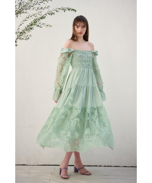 Estella.K ワンピース Before Sunset Dress オフショルカット