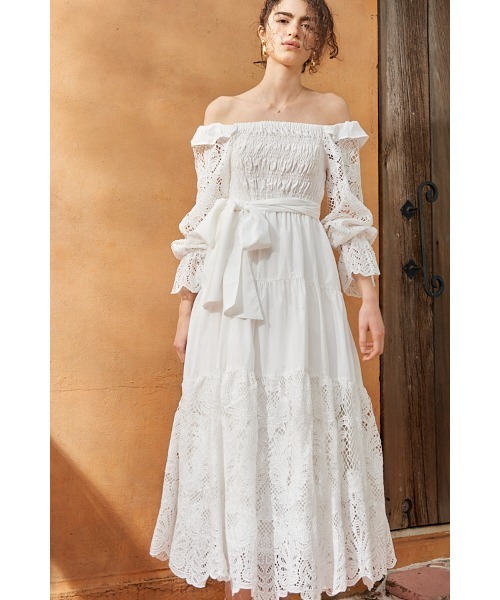 【新品未使用】　完売品　Estella ワンピース Estella.K ワンピース Before Sunset Dress オフショルカットワーク