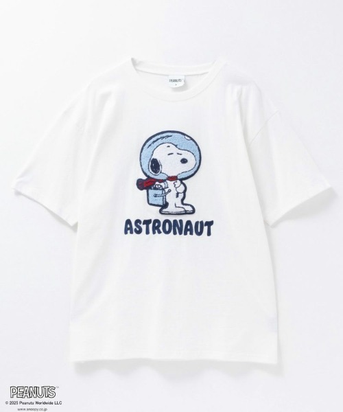 PEANUTS tシャツ 「PEANUTS」スヌーピー さがら刺繍Tシャツ