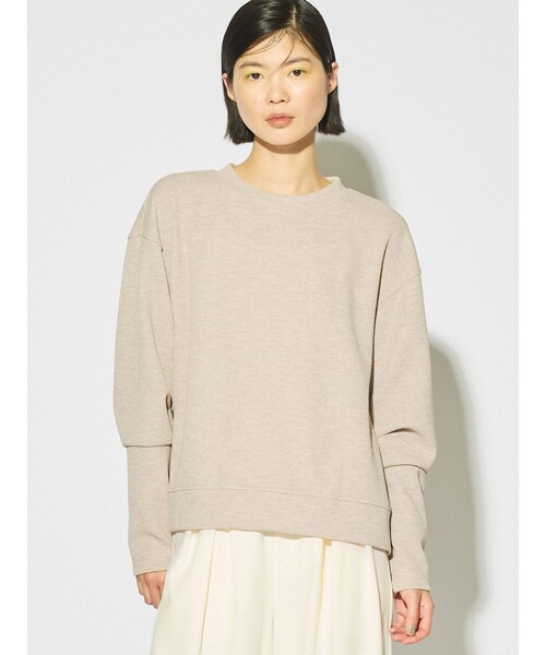 MIDIUMISOLID tシャツ for Ladies タックスリーブワイドプル