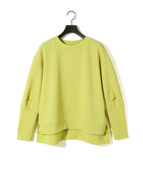 tシャツ MIDIUMISOLID for Ladies タックスリーブワイドプルオーバー レディース MIDIUMISOLID tシャツ for Ladies タックスリーブワイドプル