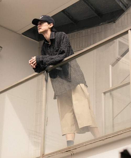 Nanmo. シャツ SEERSUCKER LONG SHIRT / シアサッカーロングシャツ
