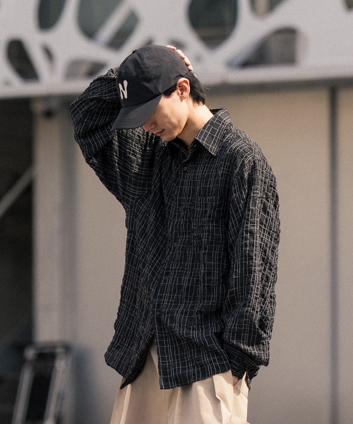 SALSATIONロングシャツ Nanmo. シャツ SEERSUCKER LONG SHIRT / シアサッカーロングシャツ