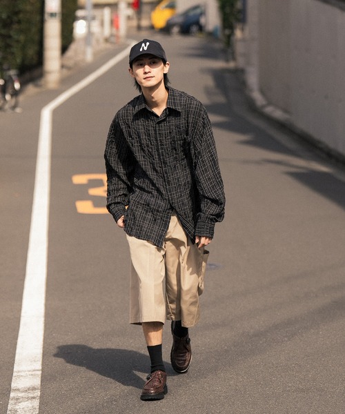Nanmo. シャツ SEERSUCKER LONG SHIRT / シアサッカーロングシャツ