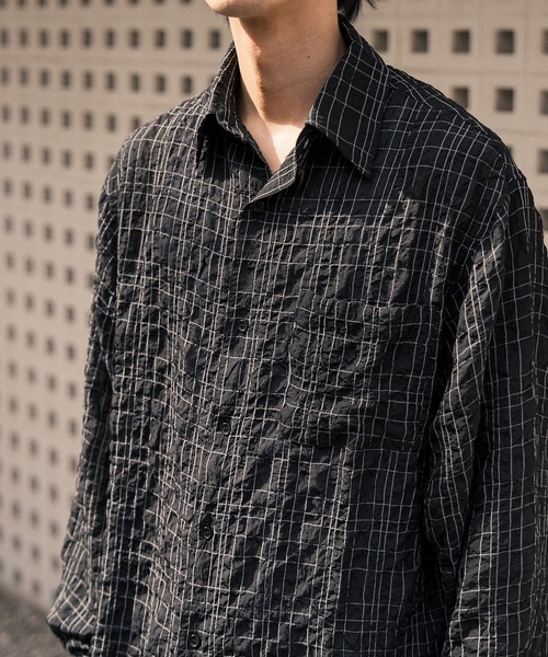 Nanmo. シャツ SEERSUCKER LONG SHIRT / シアサッカーロングシャツ