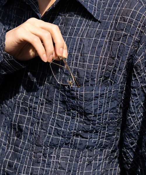 Nanmo. シャツ SEERSUCKER LONG SHIRT / シアサッカーロングシャツ