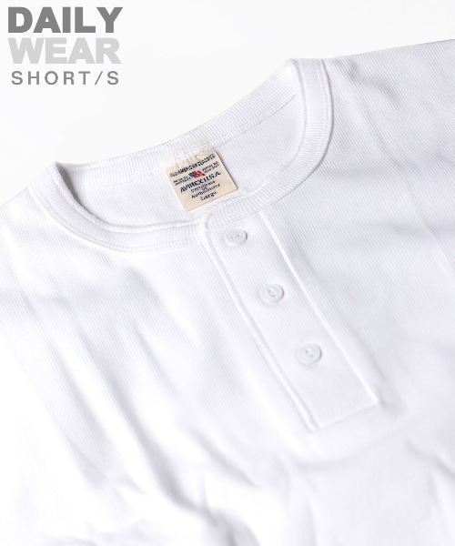 AVIREX（アヴィレックス） ヘンリーネック tシャツ 「DAILY/デイリー