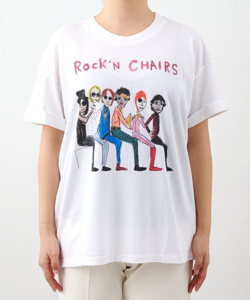 whim gazette Rock'n Chairs Tシャツ　ウィムガゼット Rock'n Chairs Tシャツ ホワイト - メルカリ