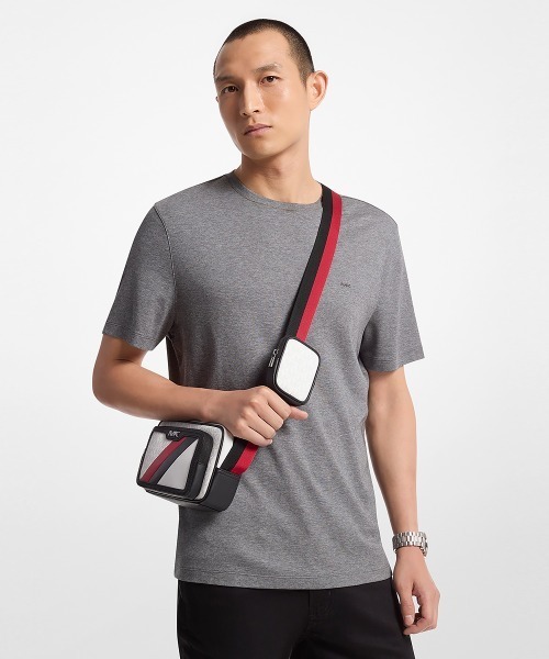 [宅送] MICHAEL カメラ ストライプ RIVINGTON ショルダーバッグ KORS バッグ
