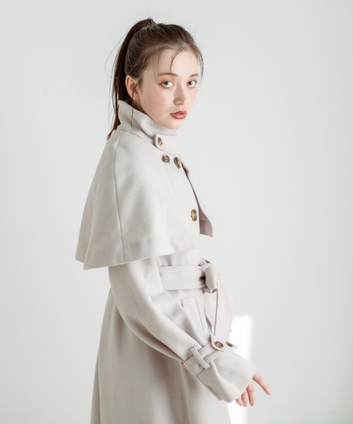 「OLIVE des OLIVE」 ステンカラーコート MEDIUM アイボリー レディース_画像7