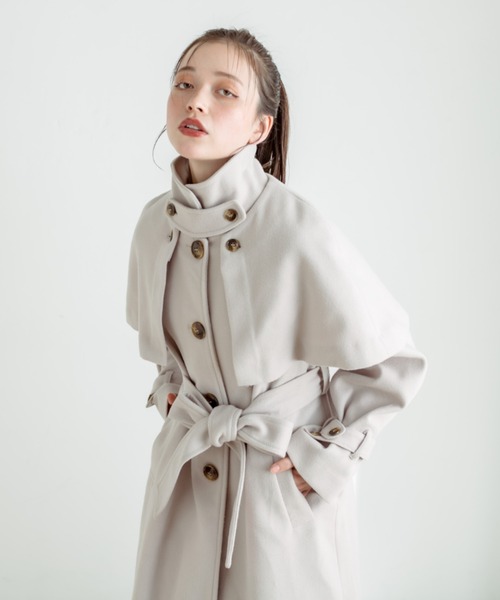 「OLIVE des OLIVE」 ステンカラーコート MEDIUM アイボリー レディース_画像8