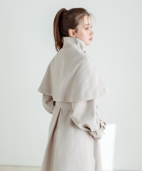 「OLIVE des OLIVE」 ステンカラーコート MEDIUM アイボリー レディース_画像9