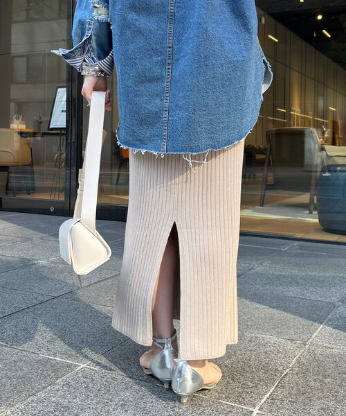 DouDou タイトスカート DouDou スカート リブニットタイトスカート : ZOZOTOWN Yahoo!店