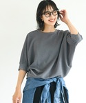 tシャツ エンボスドルマントップス レディースの詳細画像4