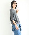 tシャツ エンボスドルマントップス レディースの詳細画像5