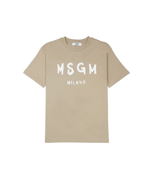 MSGM KIDS ブラッシュロゴTシャツ キッズ 子供服 男の子 女の子 MSGM KIDS tシャツ ブラッシュロゴTシャツ キッズ 子供服 男の子