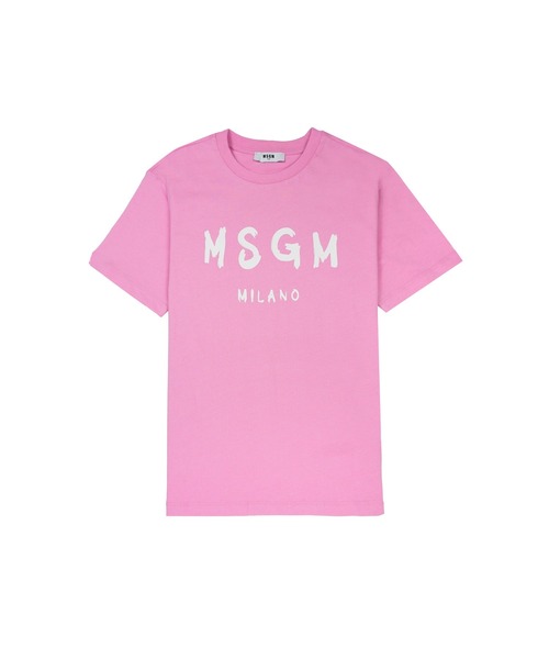 MSGM KIDS ブラッシュロゴTシャツ キッズ 子供服 男の子 女の子 MSGM KIDS tシャツ ブラッシュロゴTシャツ キッズ 子供服 男の子