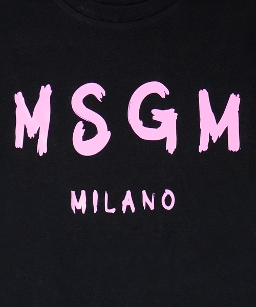 MSGM KIDS ブラッシュロゴTシャツ キッズ 子供服 男の子 女の子 MSGM KIDS tシャツ ブラッシュロゴTシャツ キッズ 子供服 男の子
