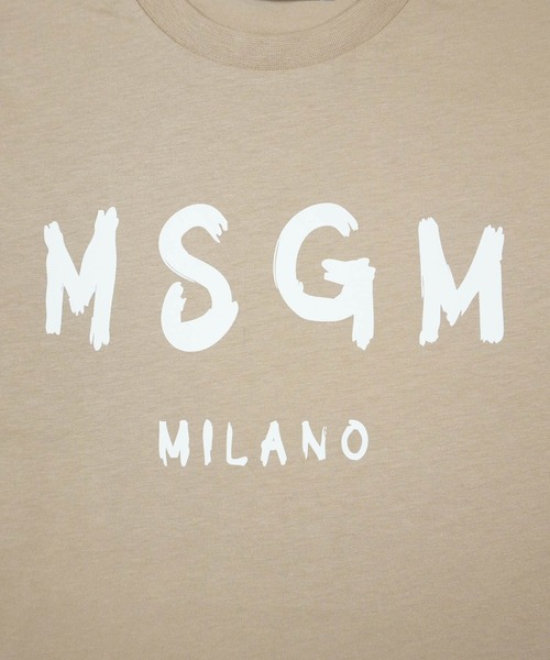 MSGM KIDS tシャツ ブラッシュロゴTシャツ キッズ 子供服 男の子