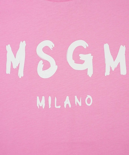MSGM KIDS tシャツ ブラッシュロゴTシャツ キッズ 子供服 男の子