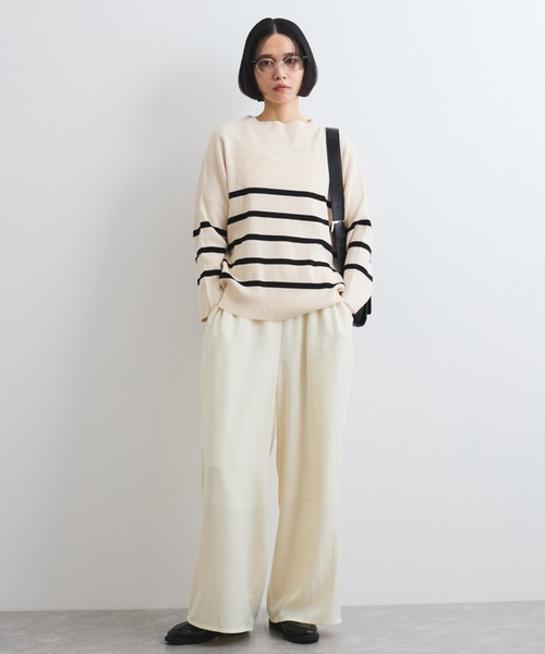 ボトルネックボーダーニット ketty ニット セーター ボトルネックニットボーダートップス