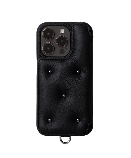 新品未使用 iPhone16pro DEMIU デミュウ BALLON ブラック DEMIU スマホケース BALLON CINQブラック×ブラックスタッズ