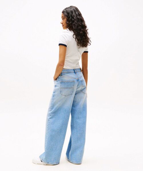 [ Jeans] スクリプトリンガーTシャツ 2点でさらに10％OFF】スリムスクリプトリンガーTシャツ | トミー