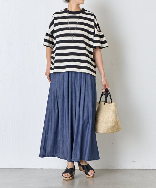 BEARDSLEY ウエストリブデニムバギー BEARDSLEY パンツ デニムバギー レディース : ZOZOTOWN Yahoo!店