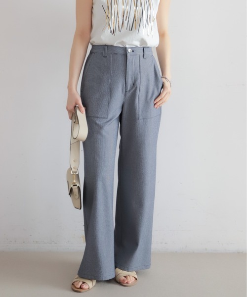 NOMBRE IMPAIR（ノンブルアンペール） ワイドパンツ パンツ TRシア