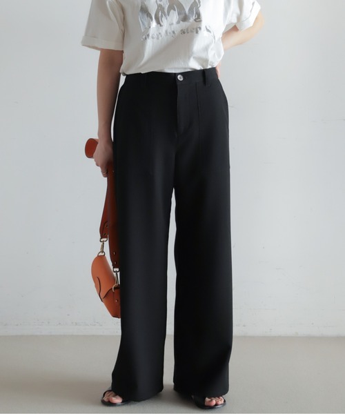 NOMBRE IMPAIR（ノンブルアンペール） ワイドパンツ パンツ TRシア