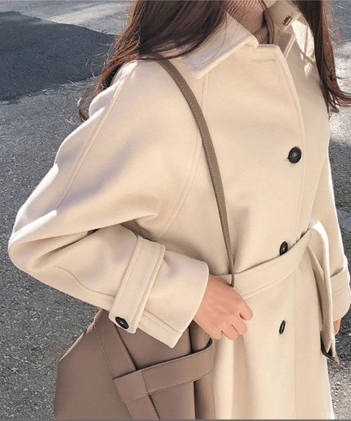 「DIAVEL」 チェスターコート M アイボリー レディース_画像4