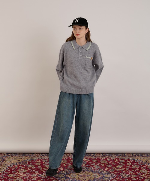 「MUHET」 長袖ニット MEDIUM ブラウン レディース_画像3