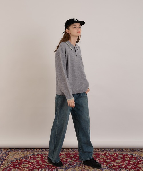 「MUHET」 長袖ニット MEDIUM ブラウン レディース_画像4