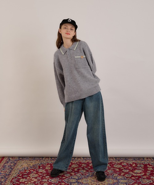 「MUHET」 長袖ニット MEDIUM ブラウン レディース_画像5