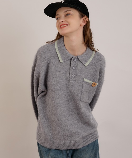 「MUHET」 長袖ニット MEDIUM ブラウン レディース_画像8