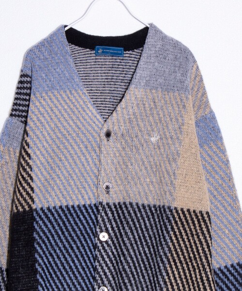 「BEVERLY HILLS POLO CLUB」 ニットカーディガン M チャコールグレー メンズ_画像5