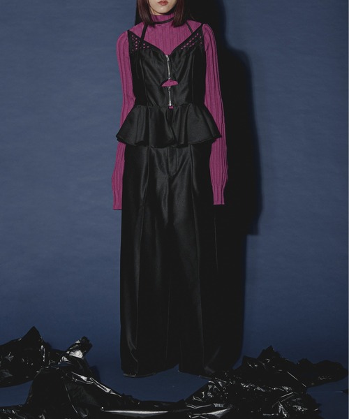 「Ezick」 タートルネックニット FREE チャコールグレー レディース_画像2