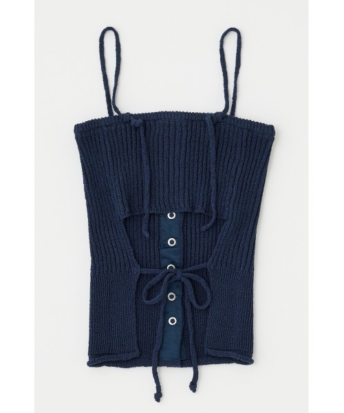 FRONT BUTTON KNIT キャミソール MOUSSY | FRONT BUTTON ニットキャミ (キャミソール ) |SHEL