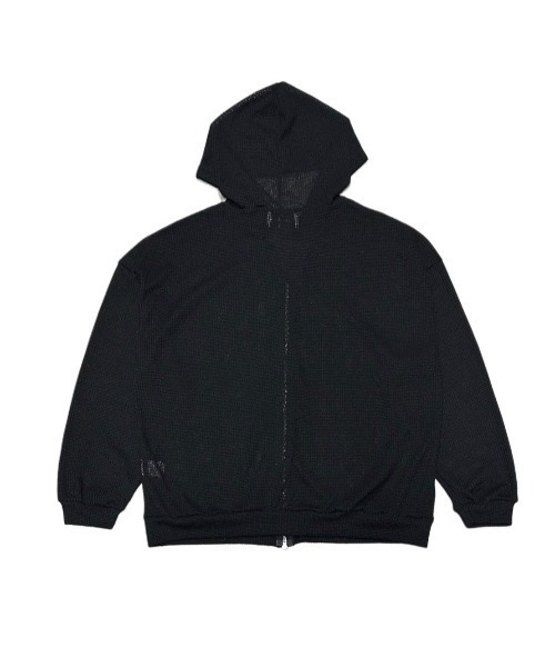 XU メッシュトップス ダブルジップパーカー　ユニセックス XU パーカー 「XU」mesh zip hoodie / 「エックスユー」メッシュ