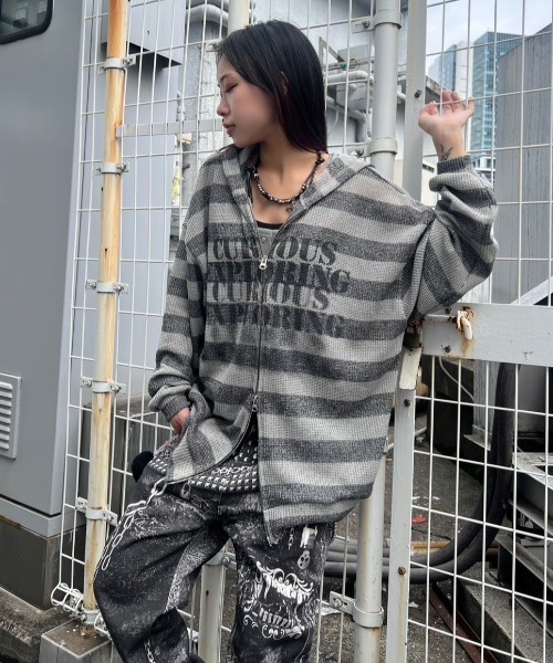 XU パーカー 「Never mind the XU」mesh zip up hoodie / 「ネバー