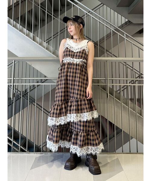 jouetie ワンピース レースドッキングキャミワンピース