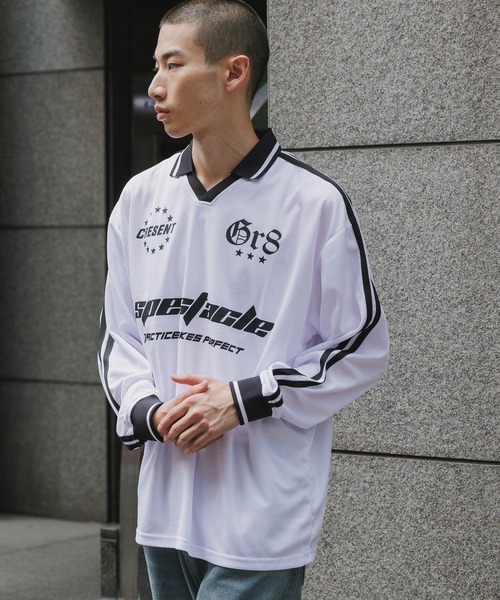 サッカーゲームロンT セール】サッカーユニフォームデザイン 長袖ロンT