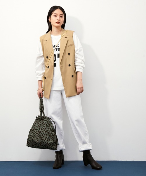 ADAM ET ROPE FEMME ベージュノースリーブベスト ADAM ET ROPE FEMME ベージュノースリーブベスト - メルカリ